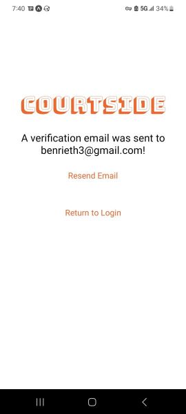 After creating an account, you are told to check your email to verify